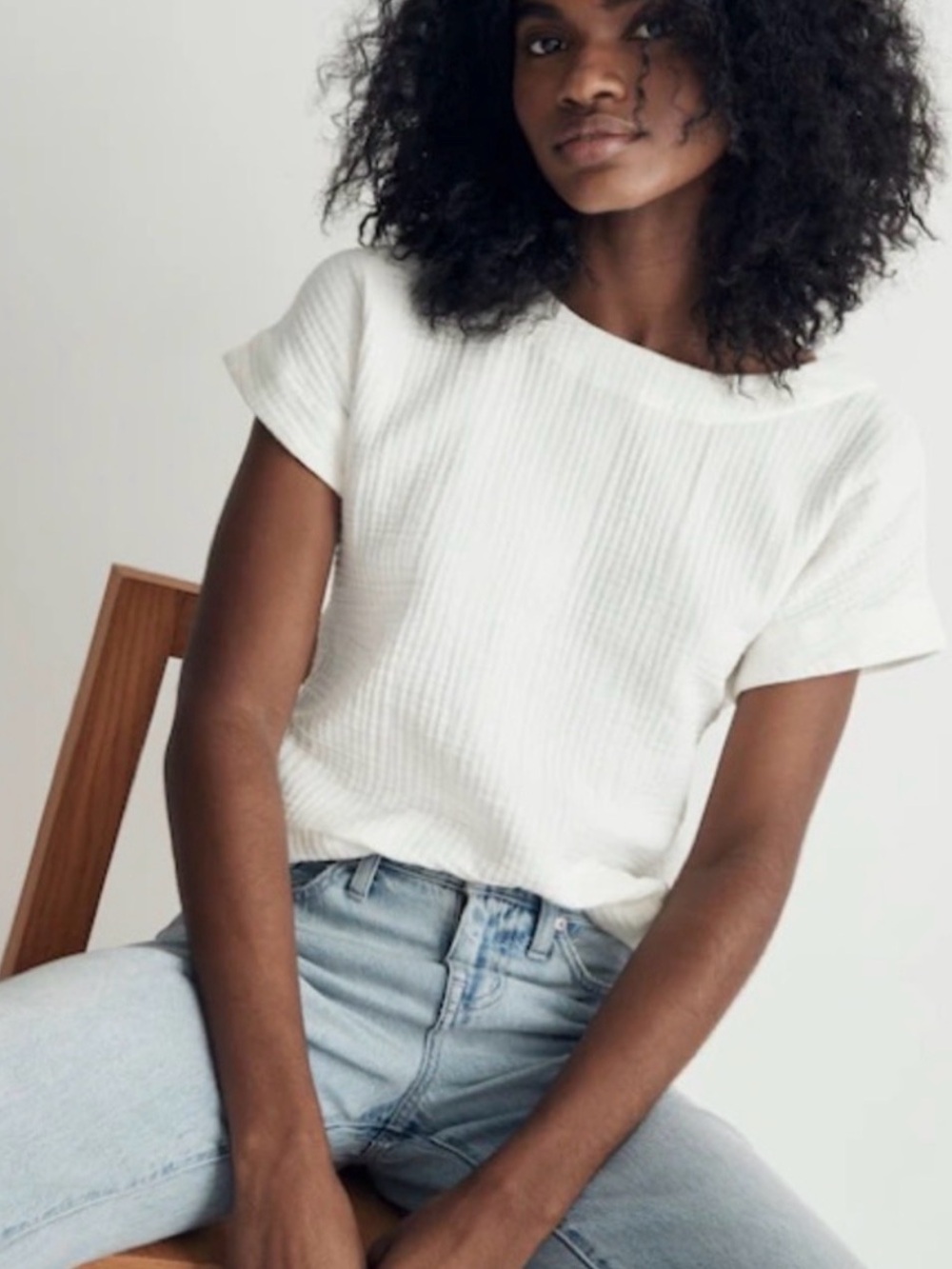 Medewelle White tie back top with short sleeves‎ size XXS summer #festival